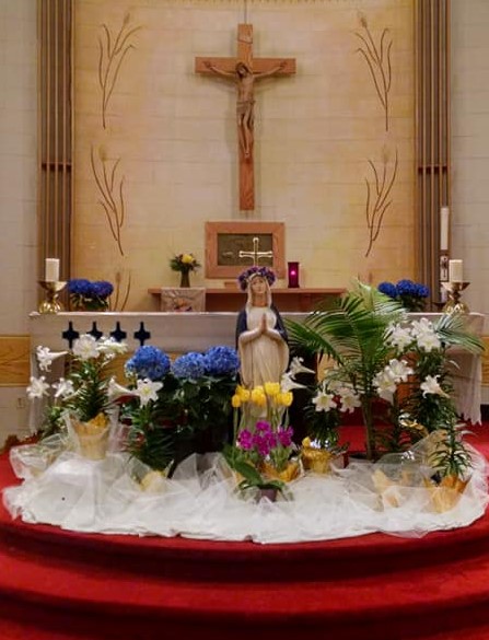 Inside of Church during the month of May